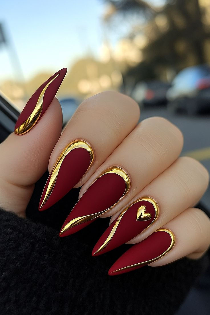 ongle rouge nail art