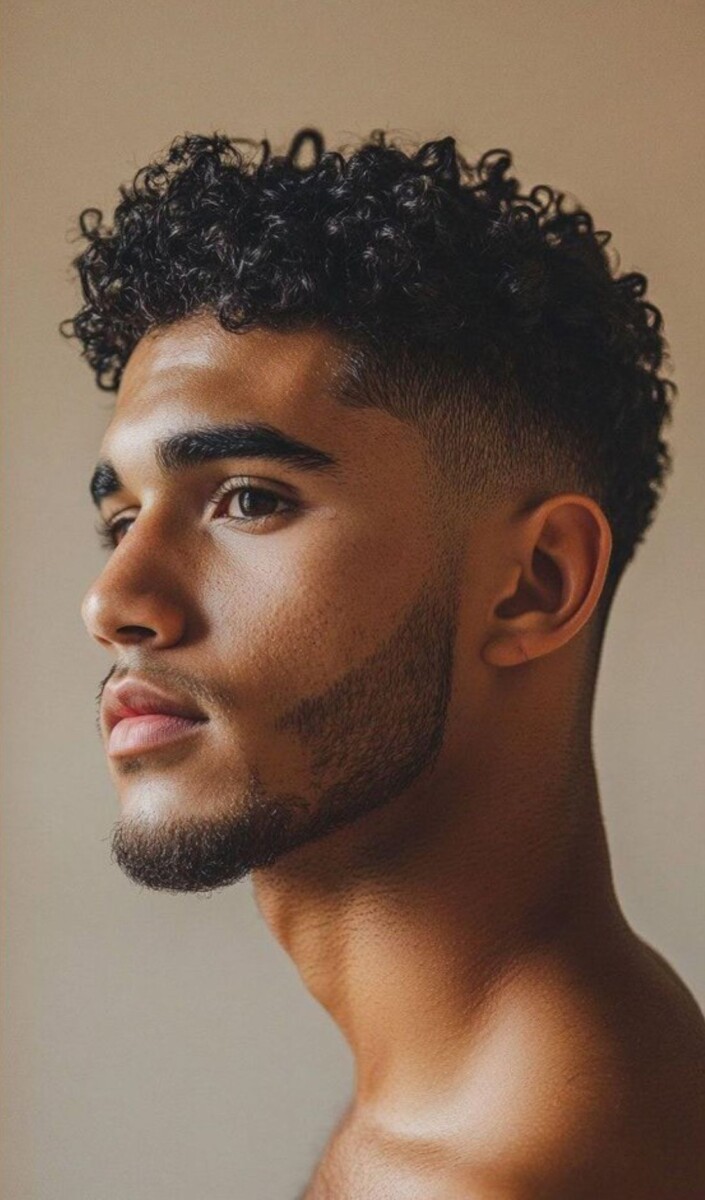 homme cheveux bouclés coupe