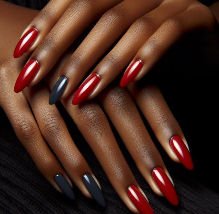ongle rouge nail art