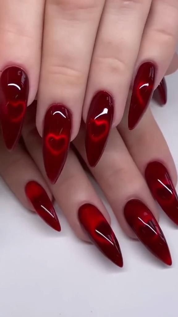 ongle rouge nail art