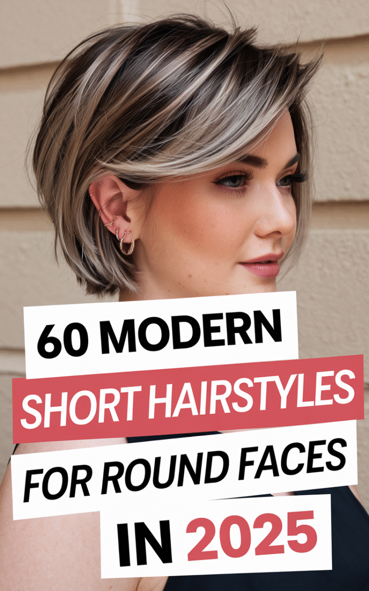 coupe de cheveux et visage rond