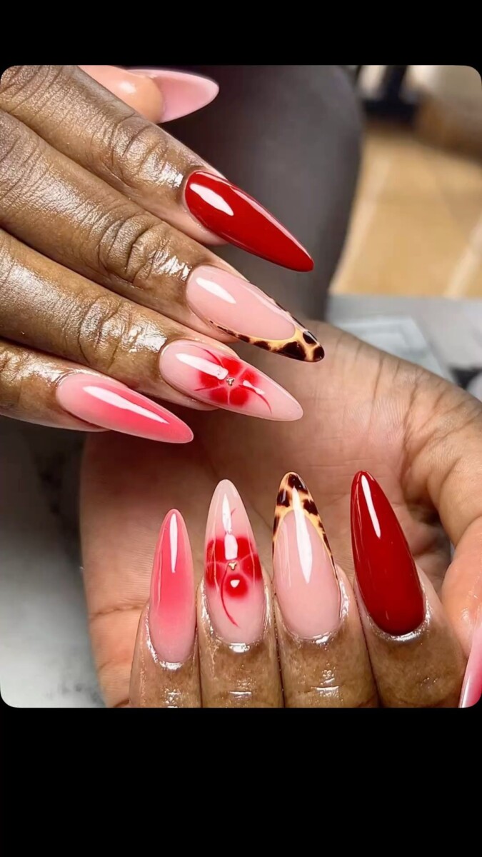 ongle rouge nail art